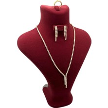 UltraMint Yerli Üretim Süet Takım Mankeni, Bordo Renk, 28/22 Cm, Takı Sergileme
