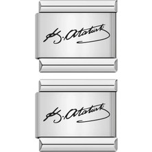 Takı Dükkanı Türk Ek Uzatma Italyan Charm Çelik Bileklik Charmı SCB31