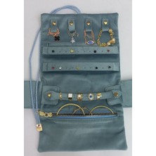 UltraMint Katlanabilir Rulo Takı Çantası, Seyahat ve Günlük Kullanım Için Bebe Mavisi