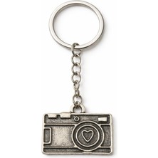 Herşey Nota Kamera Figürlü Metal Tasarım Anahtarlık