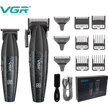 Vgr V640 Saç ve Sakal Kesim Makinası 2 Li Set Berber Kuaför Salonu Makinası