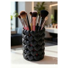 UltraMint Şık Kalpli Pembe Organizer, Makyaj Fırçalık ve Aksesuar Düzenleyici