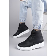 Zapatos SLW207 Oslo Bağcıklı Cilt Erkek Günlük Spor Bot Bt - Siyah
