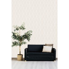 Golden DUVAR KAĞIDI - BORDÜR Parlak Sedefli Geometrik Desen Silinebilir 5,2m² Nonwoven Modern Duvar Kağıdı