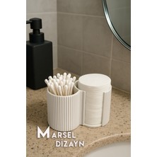 UltraMint Şık ve Modern 2 Bölmeli Makyaj Organizeri, Beyaz Renk