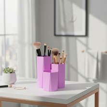 UltraMint 3D Baskılı Çok Bölmeli Masaüstü Kozmetik Fırça Organizeri