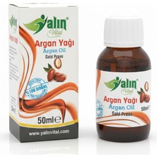 Yalın Vital Argan Yağı 50 ml | %100 Saf ve Doğal Soğuk Sıkım ( Cam Damlalık Hediyeli )