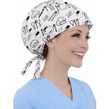 Dr. Mitra Cerrahi Bone Medikal Doktor Hemşire Hastane Bonesi Unisex -Aşçı Desen