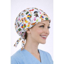 Dr. Mitra Cerrahi Bone Medikal Doktor Hemşire Hastane Bonesi Unisex - Anaokulu Desen