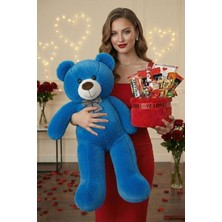 Sole Sevgililer Günü Özel: 90 cm Peluş Ayı Kırmızı Love Yazılı Tatlı Çikolata Sepeti Sevgiliye Hediye