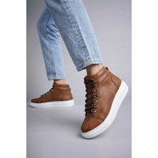 Zapatos SLW206 Ottawa Bağcıklı Cilt Erkek Günlük Spor Bot Bt - Taba