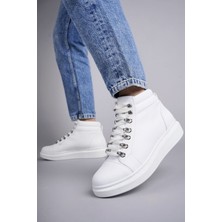 Zapatos SLW206 Ottawa Bağcıklı Cilt Erkek Günlük Spor Bot Bt - Beyaz