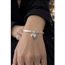 miraç gümüş takı atölyem 925 Ayar Gümüş Sevgi Bileziği - Sevgililer Gününe Özel