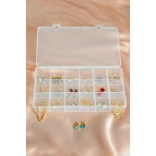 UltraMint Şeffaf 18 Bölmeli Takı ve Dikiş Kutusu Organizeri