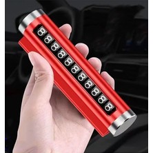 Meyzone Kırmızı Metal Kasa Numara Çevirmeli Araç Içi Telefon Numaratör Park Numarası Parkmatik Numaratör