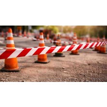 A Plast İkaz Şeridi Kırmızı Beyaz (55)Mt