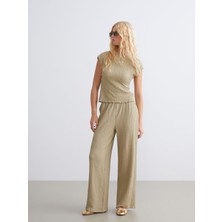 Lc Waikiki Yeni Sezon Beli Lastikli Dokulu Kadın Pantolon