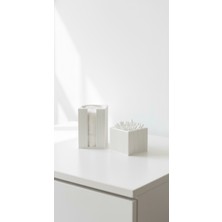 UltraMint Şık Banyo Organizer Seti – Pamuk ve Kulak Çubuğu Kutusu ile Düzenli Alan