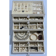 UltraMint 5 Katlı Akrilik Takı ve Mücevher Organizer Kutusu, Şık ve Fonksiyonel
