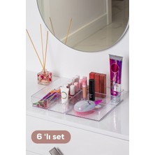 UltraMint Şeffaf Çok Amaçlı Takı Düzenleyici Kutu, 6'lı Set, Çekmece Için Organizer