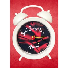 Sevgililer Gününe Özel Hediyelik Alarm Çalar Masa Saati