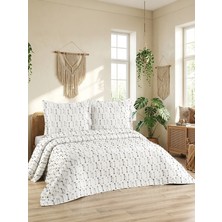 Calantha Home Collection Luna 3 Parça Çift Kişilik Pike Takımı Gri 230 x 240 cm