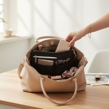 UltraMint Fermuarlı 12 Bölmeli Kapitone Suni Deri Çanta Organizer Kadın Düzenleyici