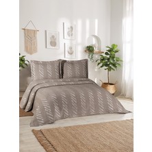 Calantha Home Collection Aspen 3 Parça Çift Kişilik Pike Takımı Kahverengi 240 x 260 cm