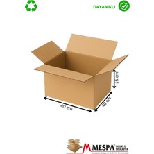 Meşpa Ambalaj 40X40X15 cm Karton Koli – Dayanıklı Paketleme ve Kargo Kutusu