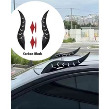 Meyzone Karbon Araç Oto Tavan Üstü Dekorasyon Body Kit Ejderha Boynuzu Sağ Sol 2 Adet