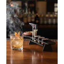 PremiumPort Viski, Kahve ve Kokteyller Için Şık Tütsüleme Seti ve Standı