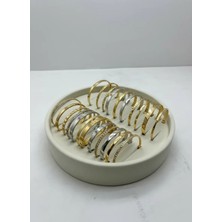 UltraMint Krem Renk Süet Kumaş 20X20 cm Yuvarlak Batırmalı Bileklik Tablası