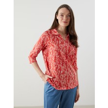 Lc Waikiki Yeni Sezon Gömlek Yaka Çiçekli Kadın Bluz