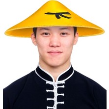 Ett Uzak Doğu Asyalı Çin Japon Şapkası Sarı Renk