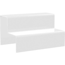 UltraMint Çift Katlı Merdiven Standı Beyaz 30CM, Sağlam ve Şık Tasarım