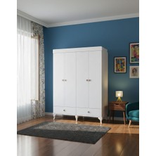 Patiko Pdlp 203  Beyaz Dört  Kapaklı Pera  Dolap