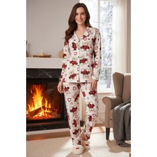 Remsa Kadın Önü Düğmeli Suprem Pijama Takımı 0545 VIZON06