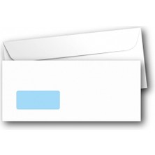 Doğan Diplomat Zarf Silikonlu Pencereli 90 gr Beyaz - 25 Adet