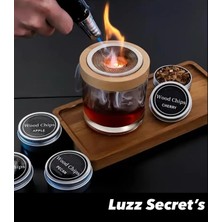 PremiumPort 4’lü Kokteyl ve Viski Tütsüleme Seti, Ahşap ve Pürmüz Hediyeli