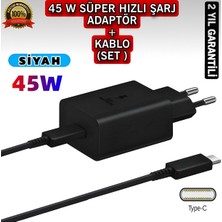 Auris Tech Aurıs Tech Samsung Uyumlu Typec Hızlı Şarz Aleti Seti 45W Galaxy S9 A20 A30 A50 A70 M20 Type C Hızlı Şarj Aleti