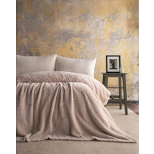 Apricitas Home Trusty Ekru Tek Kişilik Jakar Desen Battaniye 160X220CM