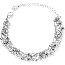 Klips Concept Gümüş Top Zincir Detay Çoklu Bileklik