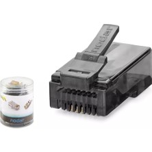Nodar ND2402 Cat6 Konnektör EZRJ45 100LÜ Plastik Kutu Siyah