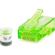 Nodar ND2401 Cat6 Konnektör EZRJ45 100LÜ Plastik Kutu Yeşil
