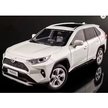 Sunman Kutulu Koleksiyon 1 / 24 Ölçek Toyota Rav4 Beyaz Model Metal Araba