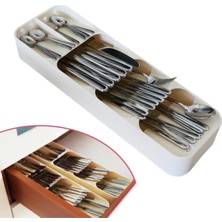 UltraMint Pratik Çatal Kaşık Düzenleyici, 4 Bölmeli Çekmece Organizasyonu