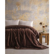 Apricitas Home Trusty Kahve Çift Kişilik Jakar Desen Battaniye 200X220CM