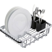 Mien Alüminyum Bulaşıklık 37,5×28×12 cm | Kompakt ve Dayanıklı Tezgah Üstü Kurutmalık