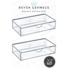 UltraMint Iki Adet Büyük Çekmeceli Makyaj Organizeri, Şık ve Pratik Saklama Çözümü