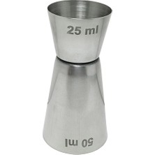 PremiumPort Çelik 25 ml ve 50 ml Ikili Jigger, Kokteyl Bar Seti, Ölçüm Araçları